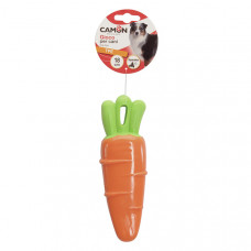 Camon TPE carrot dog toy with squeaker Морквина з пищалкою