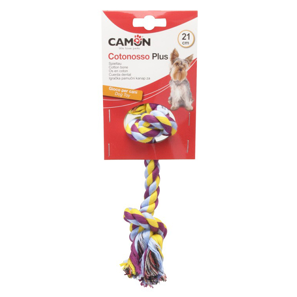 Camon Cotton rope bone Plus with 2 knots Игрушка-канат 2 узла фото
