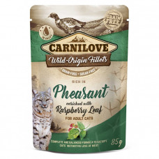 Carnilove Pheasant Enriched With Raspberry Leaves for Adult Cats Консервований корм з фазаном і листям малини для котів
