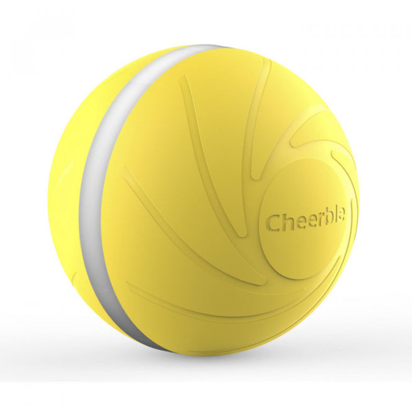 Cheerble Wicked Yellow Ball Інтерактивний м'яч для собак та кішок, жовтий фото