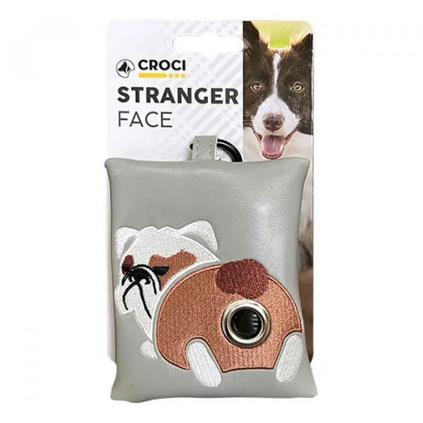Croci Stranger Face Bulldog Сумка для пакетів для збирання фекалій собак фото