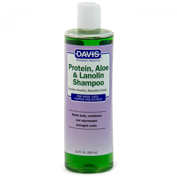 Davis Protein & Aloe & Lanolin Shampoo Шампунь протеїн, алое та ланолін для собак і котів, концентрат фото