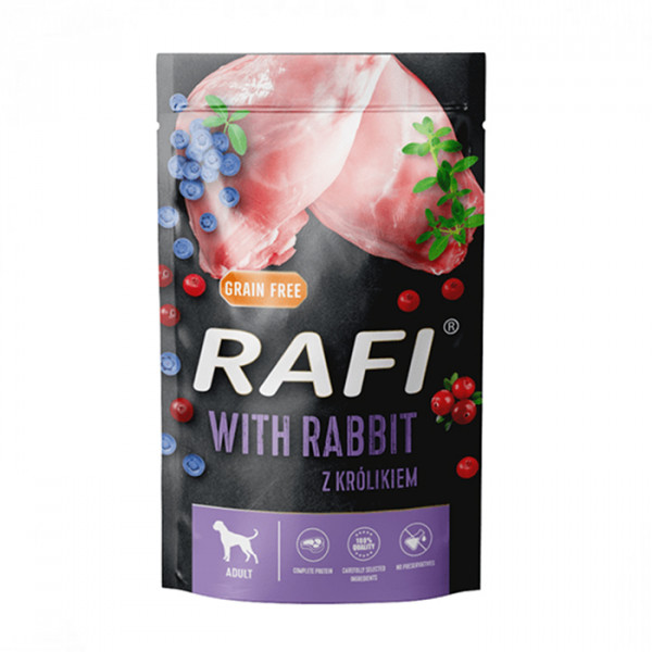Dolina Noteci Rafi with Rabbit консерва (пауч) для собак з кроликом фото