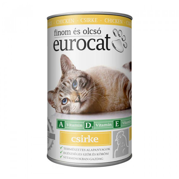 EuroCat Chicken консерва для котов с курицей фото