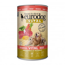 Eurodog Vital Beef консерва для собак з яловичиною, вермишеллю та овочами