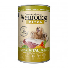 Eurodog Vital Duck консерва для собак з качкою, вермишеллю та овочами