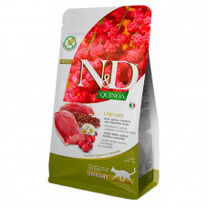 Farmina N&D Quinoa Urinary Duck & Cranberry Adult Сухой беззерновой корм для профилактики мочекаменной болезни кошек с уткой, клюквой, ромашкой и киноа