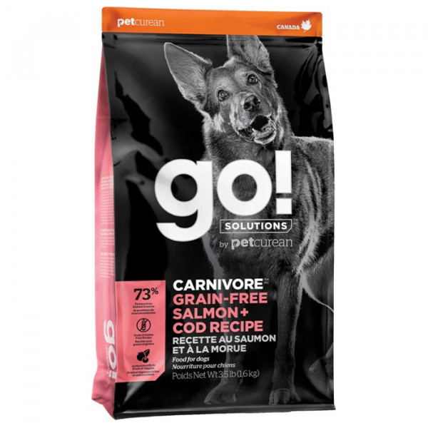GO! Solitions Carnivore: Grain Free Salmon Cod Recipe for Dog Сухий корм для собак з лососем та тріскою фото