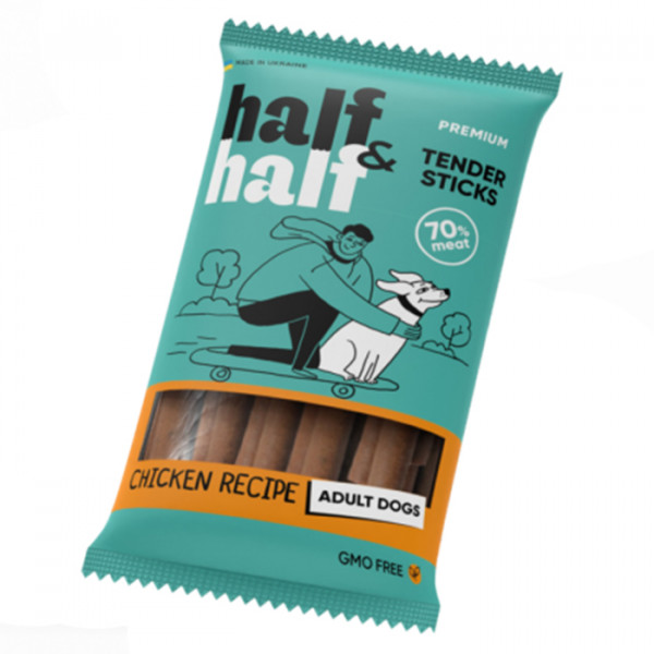 Half & Half Tender Sticks Chicken Recipe Adult Dogs Лакомство для собак с курицей фото