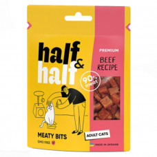 Half & Half Meaty Bits Beef Recipe Adult Cats Лакомство для кошек с говядиной