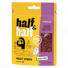 Half & Half Meaty Strips Duck Recipe Adult Cats Ласощі для котів з качкою