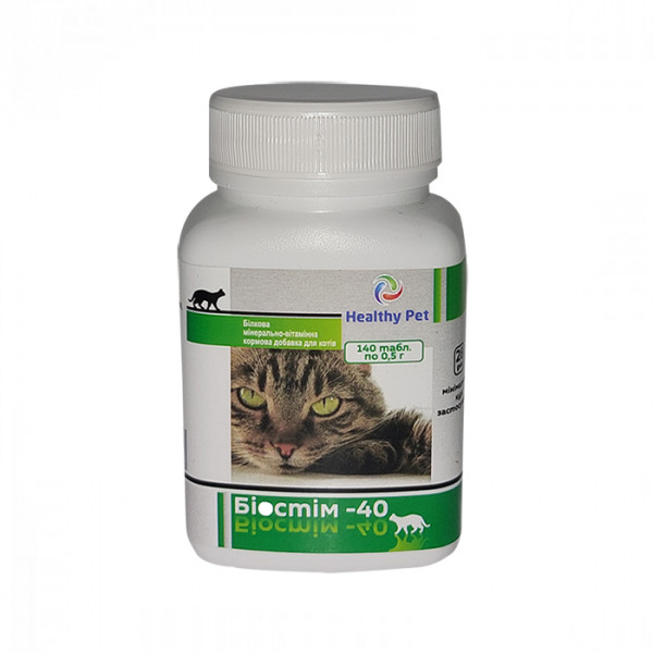 Healthy Pet Белковая минерально-витаминная кормовая добавка Биостим-40 для кошек фото