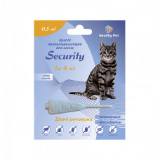 Healthy Pet Security Противопаразитарные капли от блох, клещей и гельминтов для котов весом до 4 кг