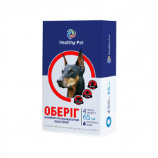 Healthy Pet Оберег Противопаразитарный ошейник от блох и клещей для собак, красный