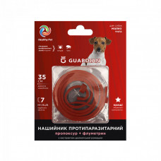 Healthy Pet Guardian Small Противопаразитарный ошейник от блох и клещей для собак мелких пород, красный