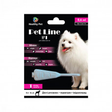 Healthy Pet Pet Line №1 Противопаразитарные капли от блох, клещей, комаров и мух для собак весом 1.5-4 кг