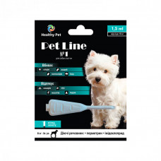 Healthy Pet Pet Line №1 Протипаразитарні краплі від бліх, кліщів, комарів та мух для собак вагою 4-10 кг