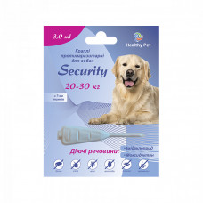 Healthy Pet Security Протипаразитарні краплі від бліх, кліщів та гельмінтів для собак вагою 20-30 кг