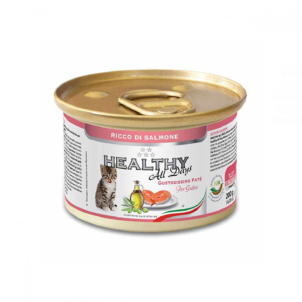 Healthy alldays cat pate’ salmon kitten консерва для котят с лососем (паштет) фото