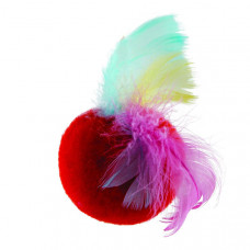Природа Мяч меховый с перьями
