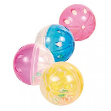 Trixie Мяч пластиковый с колокольчиком двухцветный фото