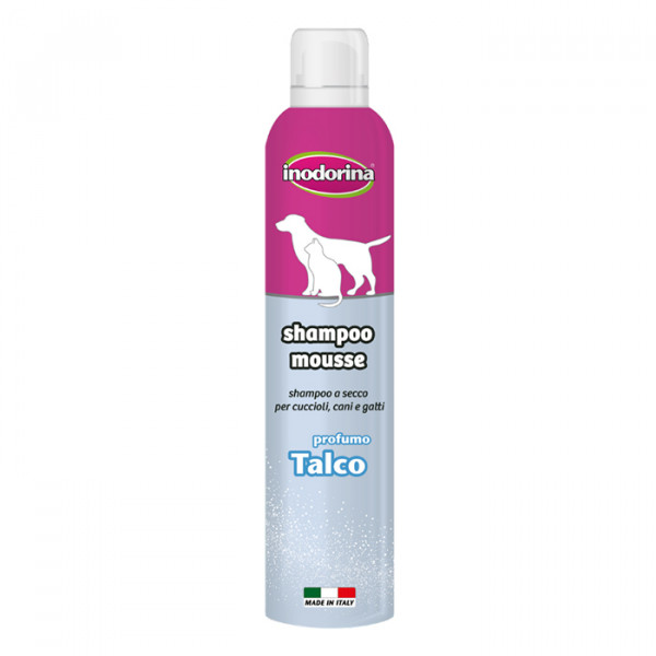 Inodorina Shampoo Mousse For Dogs and Cats Talc Perfume Сухой шампунь для собак и кошек с ароматом талька фото