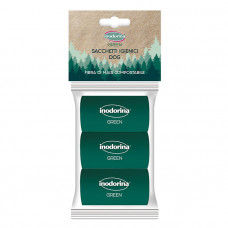 Inodorina Green Пакеты для собачьих фекалий из кукурузного волокна, 3 рулона по 10 пакетов фото
