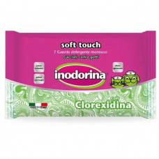 Inodorina Soft Touch Monouso Clorex Перчатка для очистки шерсти с хлоргексидином