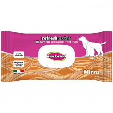 Inodorina Refresh Extra Wipes For Dogs and Cats Mirra Серветки для собак і котів з екстрактом східної мірри