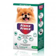 Ataxxa Spot-On капли на холку от блох и клещей для собак весом до 4 кг