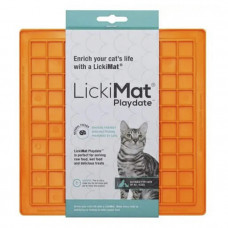 LickiMat Playdate Orange Коврик для лакомств для кошек, оранжевый