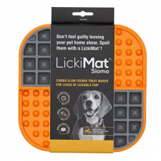 LickiMat Slomo Orange Комбінований килимок для ласощів для собак, помаранчевий фото