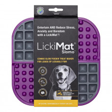 LickiMat Slomo Purple Комбінований килимок для ласощів для собак, фіолетовий фото