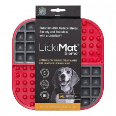 LickiMat Slomo Red Комбинированный коврик для лакомств для собак, красный