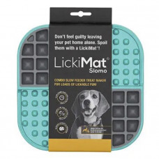 LickiMat Slomo Turquoise Комбінований килимок для ласощів для собак, бірюзовий фото