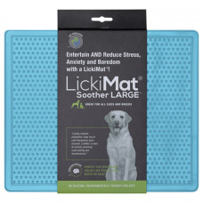LickiMat Soother Large Килимок для ласощів для собак, блакитний