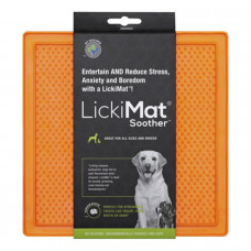 LickiMat Soother Orange Килимок для ласощів для собак та котів, помаранчевий фото