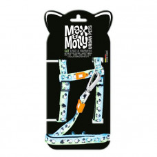 Max & Molly Cat Harness/Leash Set Black Sheep Набір шлейки та повідця для котів, малюнок "Чорна вівця"