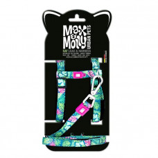 Max & Molly Cat Harness/Leash Set Tropical Набір шлейки та повідця для котів, малюнок "Тропіки"