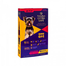 Palladium Dog Extra Safe 6in1 Протипаразитарні краплі на холку від бліх, кліщів та гельмінтів для собак вагою до 4 кг