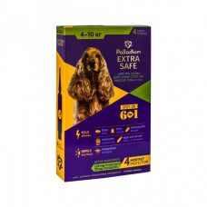 Palladium Dog Extra Safe 6in1 Протипаразитарні краплі на холку від бліх, кліщів та гельмінтів для собак вагою 4-10 кг