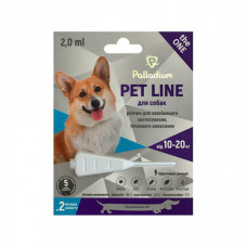 Palladium Pet Line The One Dog Протипаразитарні краплі на холку від бліх, кліщів та гельмінтів для собак вагою 10-20 кг
