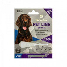 Palladium Pet Line The One Dog Протипаразитарні краплі на холку від бліх, кліщів та гельмінтів для собак вагою 20-30 кг