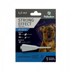Palladium Strong Effect Dog Противопаразитарные капли на холку от блох, клещей и комаров для собак весом 10-20 кг