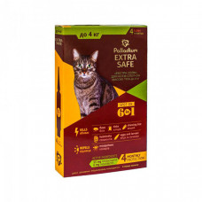 Palladium Cat Extra Safe 6in1 Противопаразитарные капли на холку от блох, клещей и гельминтов для котов весом до 4 кг