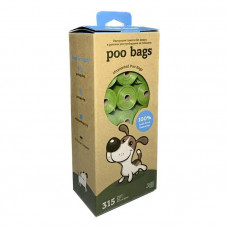 Poo Bags Dog Waste Bag Пакеты для собачьих фекалий, 21 рулон по 15 пакетов