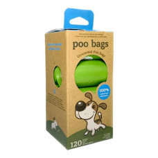 Poo Bags Dog Waste Bag Пакеты для собачьих фекалий, 8 рулонов по 15 пакетов
