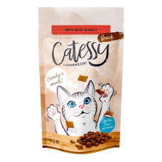 Catessy Snack With Beef & Malt Ласощі для котів подушечки з яловичиною для виведення шерсті фото
