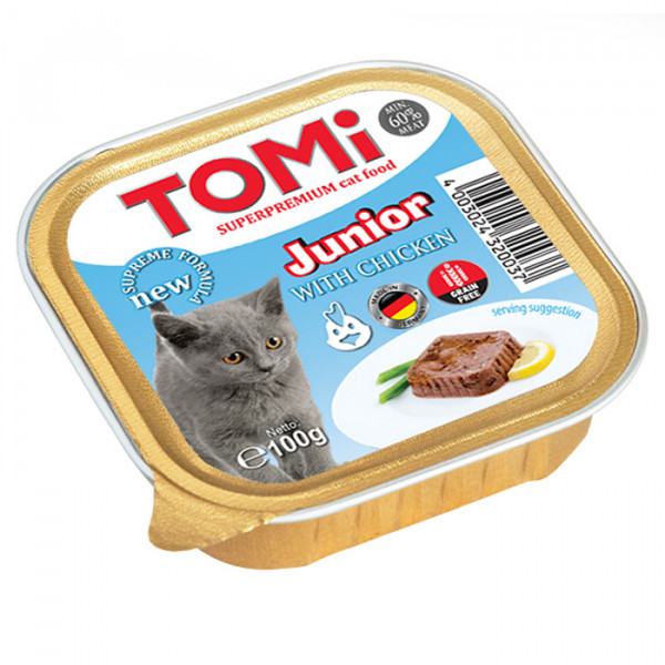 TOMi Chicken for Junior Консервированный корм с курицей для котят фото