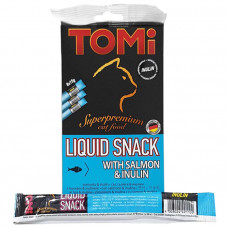 TOMi Liquid Snack Salmon & Inulin Рідкі ласощі з лососем та інуліном для котів